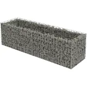 vidaXL Gabion plantenbak verhoogd 180x50x50 cm gegalvaniseerd staal