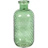 Countryfield Bloemenvaas Cactus Dots - groen transparant - glas - D11 x H24 cm - Vazen