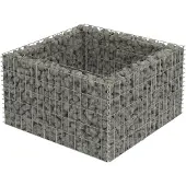 vidaXL Gabion plantenbak verhoogd 90x90x50 cm gegalvaniseerd staal