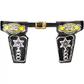 Boland Verkleed cowboy holster voor 2x revolvers/pistolen voor volwassenen - Verkleedattributen