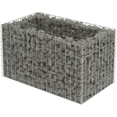 vidaXL Gabion plantenbak verhoogd 90x50x50 cm gegalvaniseerd staal