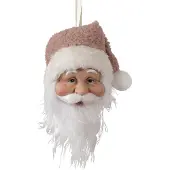 Clayre & Eef Hanger Kerstman 10x9x28 cm Wit Kunststof Wit