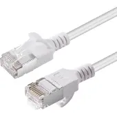 Microconnect V-FTP6A01W-SLIM, 1 meter, Cat6a, U/FTP (STP), RJ-45, RJ-45, Wit