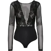 Pieces Shirt body 'SICCA' zwart