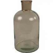 Countryfield vaas - lichtbruin/transparant - glasA - apotheker fles - D14 x H27 cm - Vazen