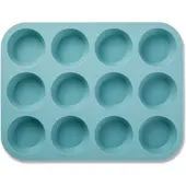 Blokker Muffin Bakvorm - Siliconen - 12 Stuks - Blauw
