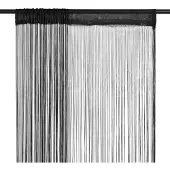 vidaXL Draadgordijnen 2 st 140x250 cm zwart