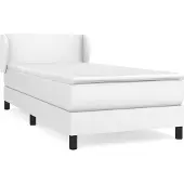 vidaXL Boxspring met matras kunstleer wit 80x200 cm