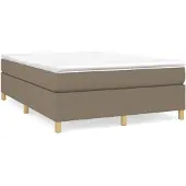vidaXL Boxspring bed stof taupe 140x200 cm