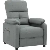 vidaXL Massagestoel stof donkergrijs