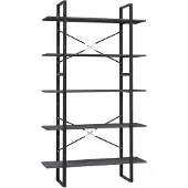 vidaXL Boekenkast met 5 schappen 100x30x175 cm massief grenenhout