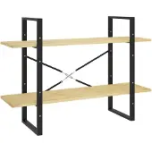 vidaXL Boekenkast met 2 schappen 100x30x70 cm massief grenenhout