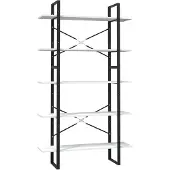 vidaXL Boekenkast met 5 schappen 100x30x175 cm grenenhout wit