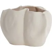 Light & Living Vaas deco 33,5x33x22,5 cm SANGULI keramiek crème (Wit, 33x22.5x33.5cm)
