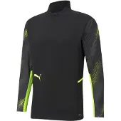 Puma Individualcup Training 1/4 Zip Sporttrui - Voetbal - Maat M - Zwart/Groen