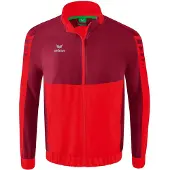 Erima Sportjas lichtgrijs / rood / bordeaux