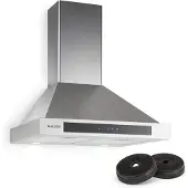 Klarstein Zelda afzuigkap 60 cm circulatieset 620m³/h actief koolfilter