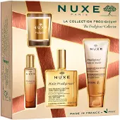 Nuxe - Huile Prodigieux - Droogolie 100 ml - Le Parfum 20 ml - Shower Gel 100ml - Kaars - Geschenkset - Haarolie