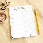 Bont | Maaltijdplanner - Weekplanner - A5 - Wit - stippen - Boodschappen planner - Dieet Planner - Boodschappenlijstje - Supermarkt planner - Agenda - Eten - Dag planner - 50 pagina's