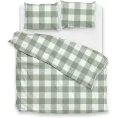 Heckett & Lane Dekbedovertrek Quattro di Lino - Groen 240 x 200/220 cm