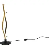 TRIO LED-tafellamp Blaze, dimbaar, messing / goud, Woon-/ Eetkamer, metaal, Modern, LED tafellamp