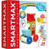 Smart Max My First Build & Drive - Magnetische Auto Bouwen - 8-Delige Set met Opdrachtenkaarten - Educatief Speelgoed voor Peuters - Vanaf 1 Jaar