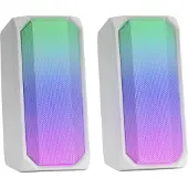 Mars Gaming MSRGBW, 2.0 kanalen, bekabeld en draadloos, 15W, 20 - 20000 Hz, 4 Ohm, wit