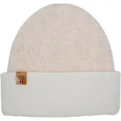 Stone Valley Beige Wol Muts met Creme Witte Manchet