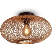 Good&Mojo Plafondlamp Cango, dimbaar, hout licht, Woon-/ Eetkamer, Bamboe, plafondlamp hout