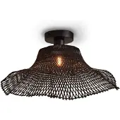 Good&Mojo Plafondlamp Ibiza, dimbaar, zwart, Woon-/ Eetkamer, Bamboe, plafondlamp
