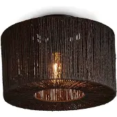 Good&Mojo Plafonniere Iguazu - Jute Zwart - Ø30cm