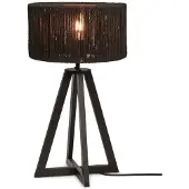 Good&Mojo Bamboe LED Tafellamp Iguazu | 1X E27 Max 40W | Black