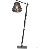 Good&Mojo Vloerlamp Merapi, zwart, Woon-/ Eetkamer, Bamboe, vloerlamp hout