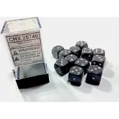 Chessex Hi-Tech Gespikkeld D6 16mm Dobbelsteen Set (12 stuks)