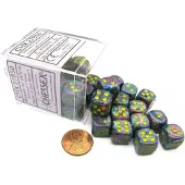 Chessex Festive Mosaic/yellow D6 12mm Dobbelsteen Set (36 stuks)
