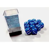 Chessex Water Gespikkeld D6 16mm Dobbelsteen Set (12 stuks)