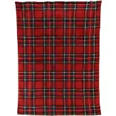 Décoris Plaid Polyester Flanel Ruit 150x200cm Rood rood Polyester Plaid