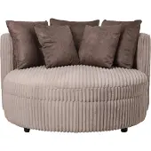 Ptmd Fayen Taupe Fauteuil Ambience 4 Mink 5 Pillows (Taupe, 121x68x121cm)