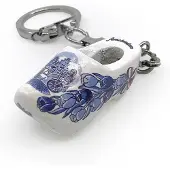 Matix 12 stuks sleutelhanger klomp enkel 4 cm Amsterdam delftsblauw
