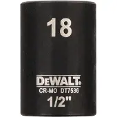 DeWalt DT7536 Krachtdop 1/2" kort | 18mm