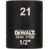 DeWalt DT7539 Krachtdop 1/2" kort | 21mm