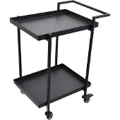 Loft42 James Trolley Vierkant - Bijzettafel - Zwart - Metaal - 60x54x38