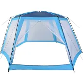 vidaXL Zwembadtent 660x580x250 cm stof blauw
