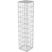 vidaXL Schanskorfmuur met deksels 20x20x100 cm gegalvaniseerd staal