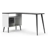 Ebuy24 Napoli hoekbureau wit/zwart.