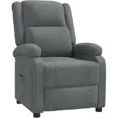 vidaXL Fauteuil verstelbaar stof donkergrijs