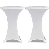 vidaXL Statafelhoes Stretch Ø80cm Wit (2 stuks)