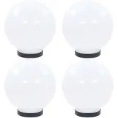 vidaXL LED-bollampen 4 st rond 20 cm PMMA