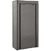 vidaXL Schoenenkast met hoes 58x28x106 cm stof grijs