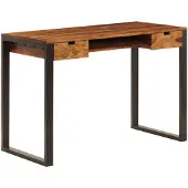 vidaXL Bureau, 110 x 55 x 78 cm, massief acaciahout en staal